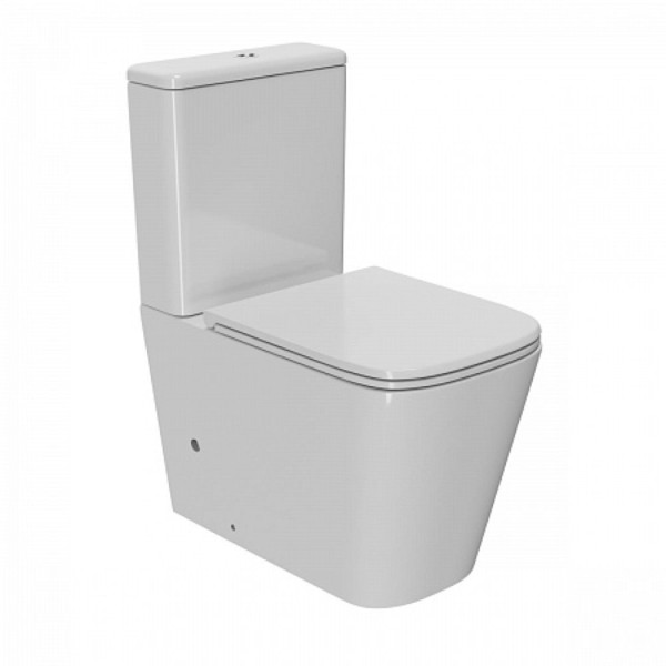 Унитаз-компакт Point Ника безободковый, белый, сиденье дюропласт микролифт быстросъем., PN42081. Фото 1