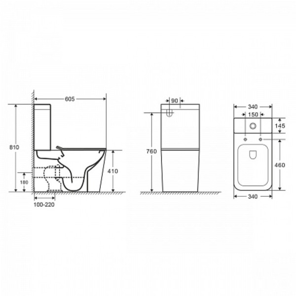 Унитаз-компакт Point Ника безободковый, белый, сиденье дюропласт микролифт быстросъем., PN42081. Фото 2