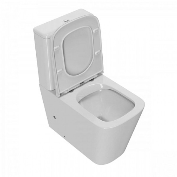 Унитаз-компакт Point Ника безободковый, белый, сиденье дюропласт микролифт быстросъем., PN42081. Фото 3