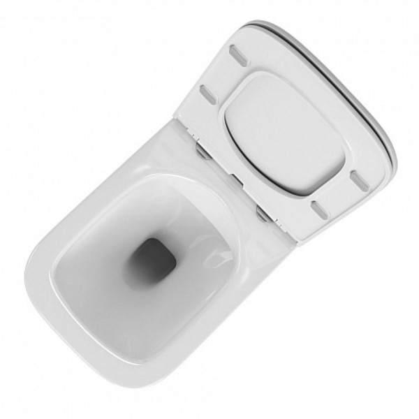 Унитаз-компакт Point Ника безободковый, белый, сиденье дюропласт микролифт быстросъем., PN42081. Фото 6