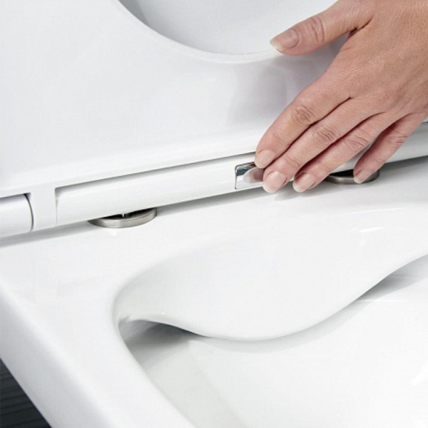 Унитаз-компакт Point Ника безободковый, белый, сиденье дюропласт микролифт быстросъем., PN42081. Фото 8