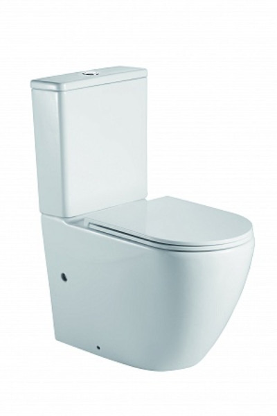 Унитаз-компакт Point Сатурн безободковый, белый, сиденье дюропласт микролифт быстросъем., PN42901. Фото 1