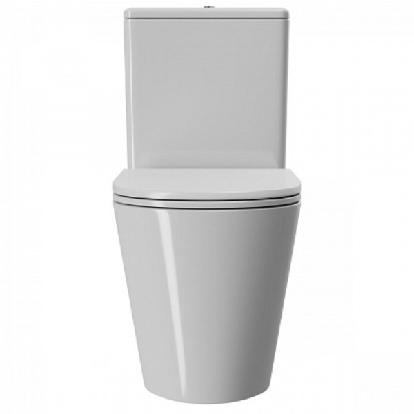 Унитаз-компакт Point Сатурн безободковый, белый, сиденье дюропласт микролифт быстросъем., PN42901. Фото 5
