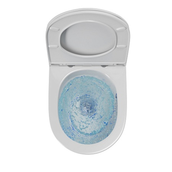 Унитаз-компакт Point Сатурн безободковый, белый, сиденье дюропласт микролифт быстросъем., PN42901. Фото 7