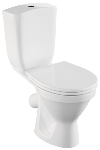 Унитаз - компакт Vitra Norm Blanc Duroplast 345х650х810, напольный, быстросьемное сиденье дюропласт с микролифтом, белый (9837B099-7202). Фото 1