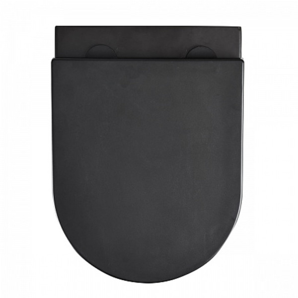 Унитаз Lemark GLAZER подвесной, безободковый,  сиденье микролифт, смыв вихревой Торнадо 3.0,черн мат. Фото 11