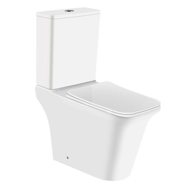 Унитаз напольный Azario AVERO 660x360х820 безободковый с бачком и сиденьем микролифт (AZ-1213A). Фото 1