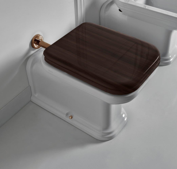 Унитаз напольный пристенный удлиненный "Prolungato" 65х37см, цвет: белый. Фото 3