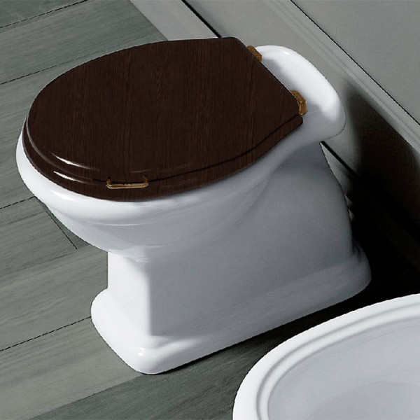 Унитаз напольный с выпуском в пол 38,5х58см, цвет: белый. Фото 1