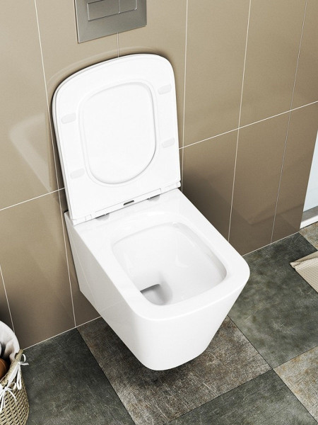 Унитаз подвесной Maretti Umbria безободковый с микролифтом, UM10PBM08-844, белый. Фото 5