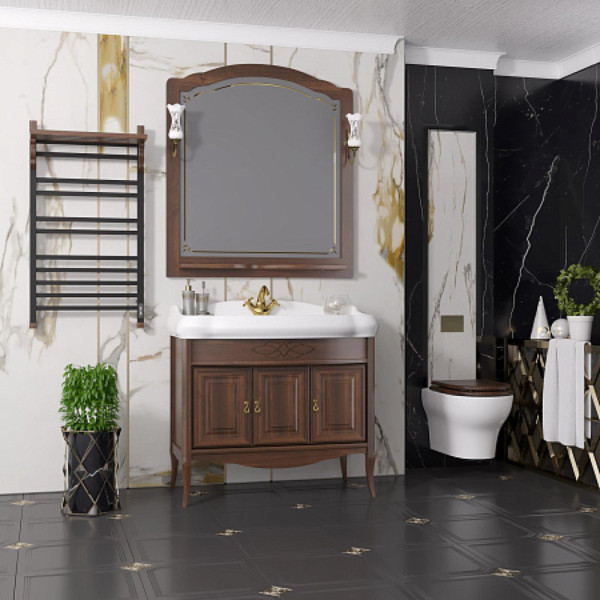 Унитаз подвесной OPADIRIS Лоренцо OS41712A безободковый, сиденье антикварный орех. Фото 4