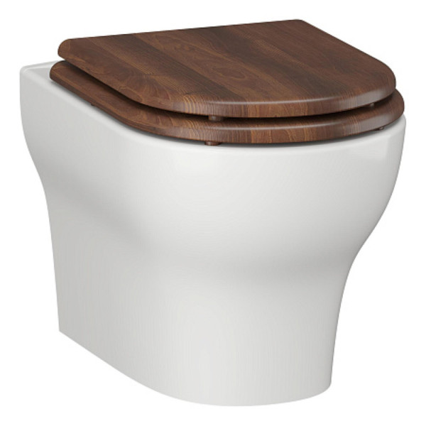 Унитаз подвесной OPADIRIS Лоренцо OS41712N безободковый, сиденье светлый орех. Фото 1