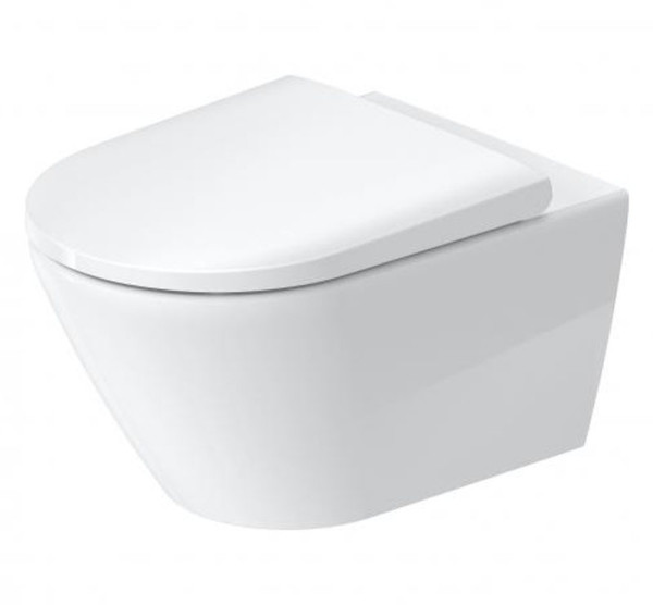 Унитаз подвесной + сиденье Duravit D-Neo Rimless с креплением Durafix, белый (45770900A1). Фото 1