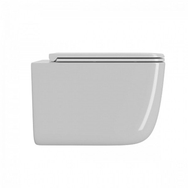 Унитаз подвесной Point Меркурий безободковый, белый, сиденье дюропласт микролифт быстросъем, PN41831. Фото 4