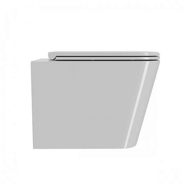 Унитаз подвесной Point Ника безободковый, белый, сиденье дюропласт микролифт быстросъем., PN41081. Фото 4