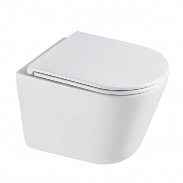 Унитаз подвесной Point Венера безободковый, белый, сиденье дюропласт микролифт быстросъем., PN41071. Фото 1