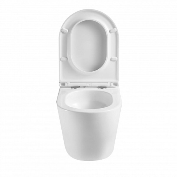 Унитаз подвесной Point Венера безободковый, белый, сиденье дюропласт микролифт быстросъем., PN41071. Фото 7