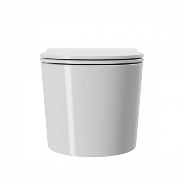 Унитаз подвесной Point Веста безободковый, белый, сиденье дюропласт микролифт быстросъем., PN41701. Фото 5