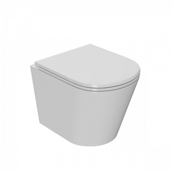 Унитаз подвесной Point Виктория безободковый, белый, сиденье дюропласт микролифт быстросъем, PN41061. Фото 1