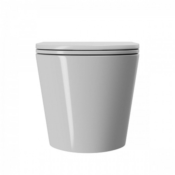 Унитаз подвесной Point Виктория безободковый, белый, сиденье дюропласт микролифт быстросъем, PN41061. Фото 5