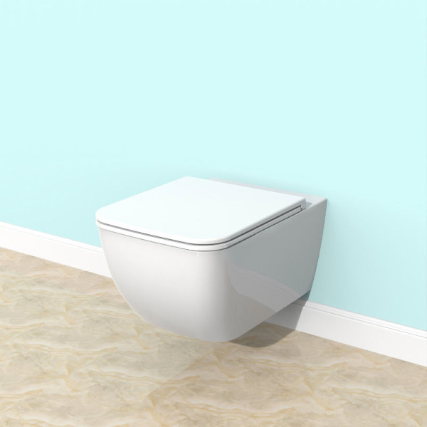 Унитаз подвесной SMARTFLOW VIGENTE безободковый с микролифтом SMF811-WH, белый. Фото 2