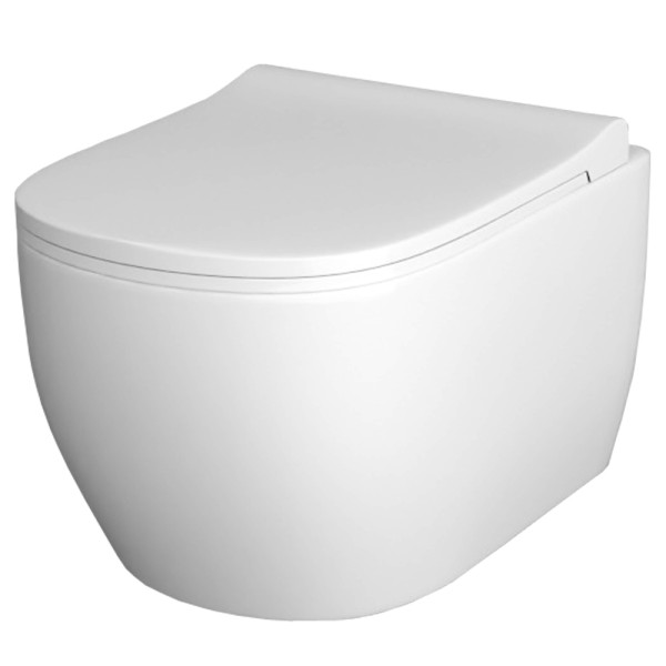 Унитаз подвесной Turavit RONDO 360x515x360 безободковый, с тонким сиденьем микролифт. Фото 1