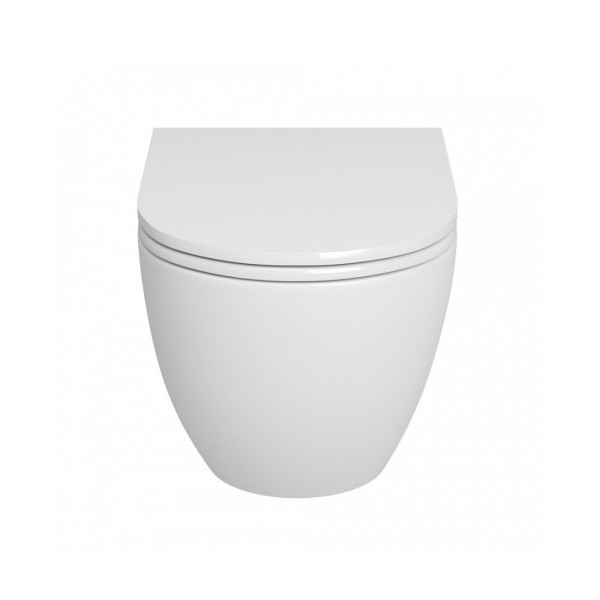 Унитаз приставной Maretti Elena безободковый с микролифтом, EA10PRBM14-844, белый. Фото 4