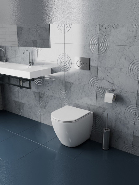 Унитаз приставной Maretti Elena безободковый с микролифтом, EA10PRBM14-844, белый. Фото 5