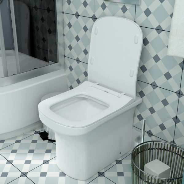 Унитаз приставной Maretti Veneto безободковый с микролифтом, VE10PRBM61-844, белый. Фото 4