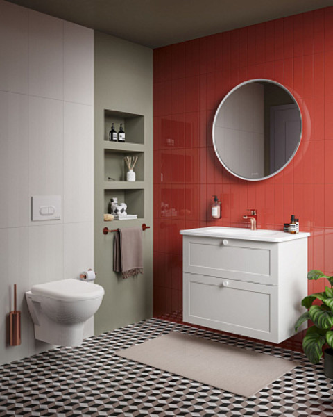 Унитаз Vitra Zentrum 5795B003-0075 подвесной, безободковый, белый глянец. Фото 2