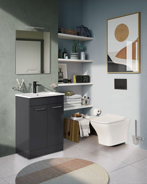 Унитаз Vitra Zentrum Square 7484B003-0075, подвесной, безободковый. Фото 2