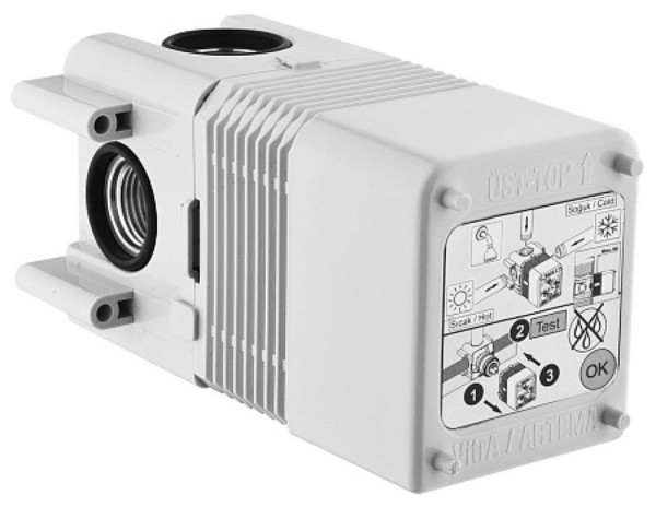 Универсальный бокс VITRA Minibox A42213 для настенного встраиваемого смесителя для душа. Фото 1