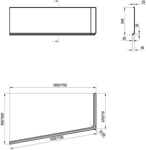 Ванна 10° 170х100 L белая. Фото 4