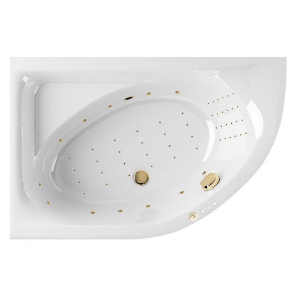 Ванна EXCELLENT Aquarella 150x100 (левая) "NANO" (золото). Фото 1