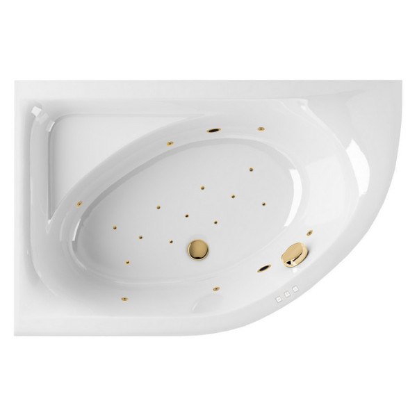 Ванна EXCELLENT Aquarella 150x100 (левая) "RELAX" (золото). Фото 1