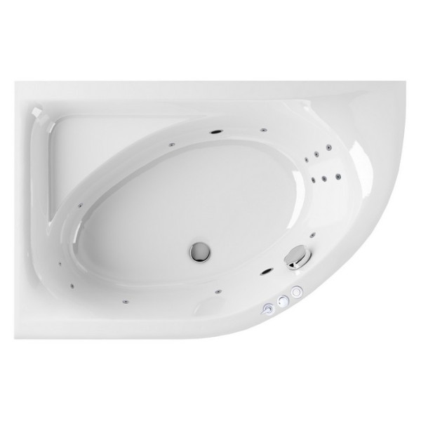 Ванна EXCELLENT Aquarella 150x100 (левая) "SMART" (хром). Фото 1