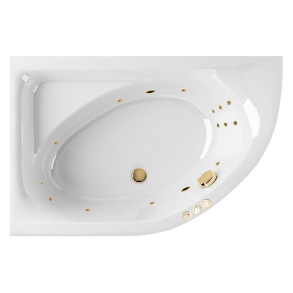 Ванна EXCELLENT Aquarella 150x100 (левая) "SMART" (золото). Фото 1