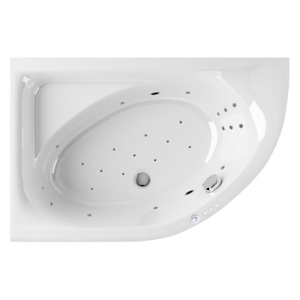 Ванна EXCELLENT Aquarella 150x100 (левая) "ULTRA" (хром). Фото 1