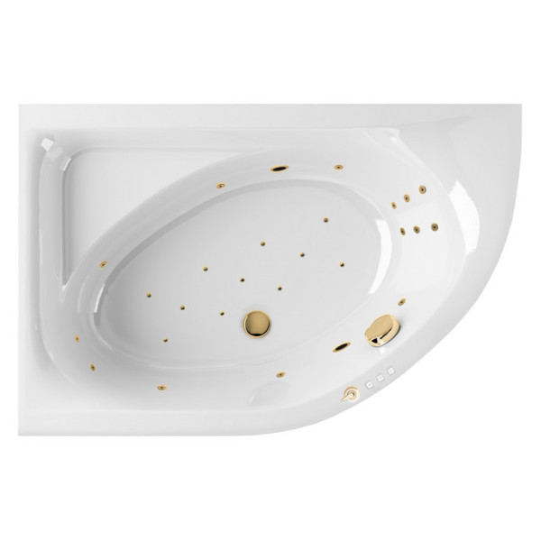 Ванна EXCELLENT Aquarella 150x100 (левая) "ULTRA" (золото). Фото 1