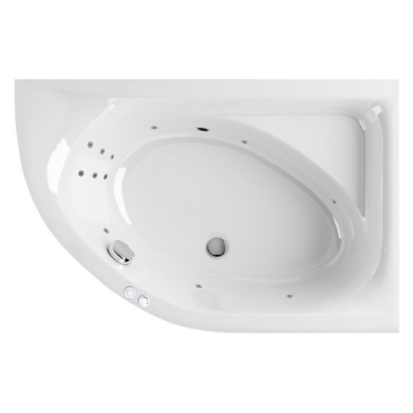 Ванна EXCELLENT Aquarella 150x100 (правая) "LINE" (хром). Фото 1