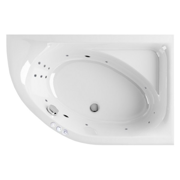 Ванна EXCELLENT Aquarella 150x100 (правая) "SMART" (хром). Фото 1