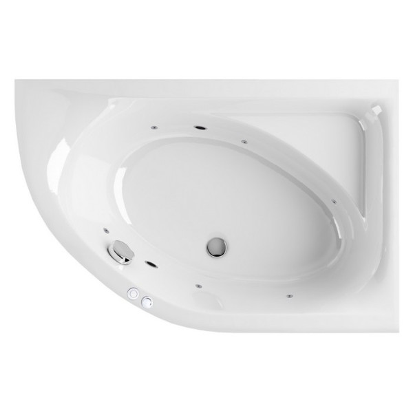 Ванна EXCELLENT Aquarella 150x100 (правая) "SOFT" (хром). Фото 1