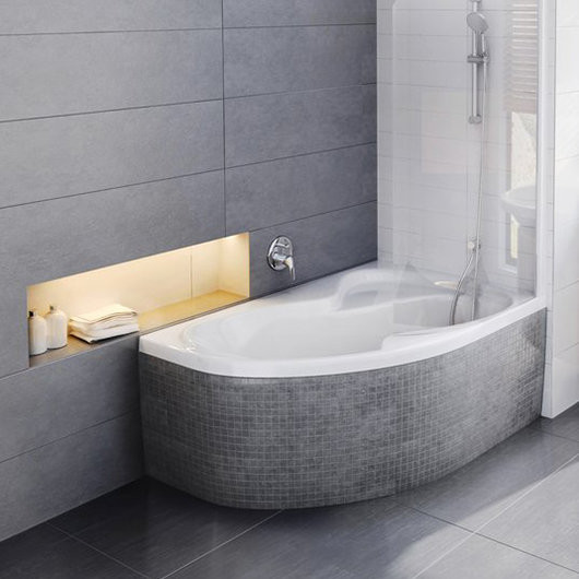 Ванна Rosa II 170х105 левая белая. Фото 6