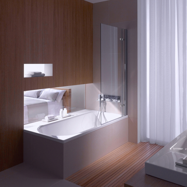 Ванна с шумоизоляцией 170х80х45, перелив сзади, с BetteGlasur ® Plusl и покрытием анти-слип, белая (для удлиненного слива-перелива). Фото 1