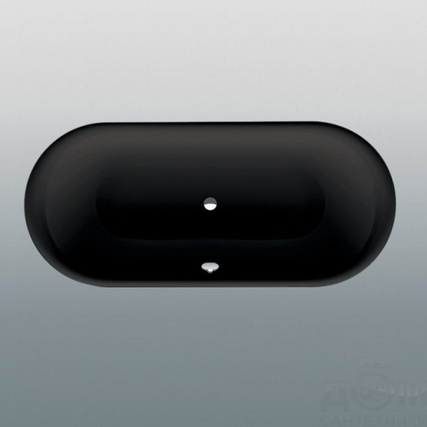 Ванна встраиваемая овальная с шумоизоляцией 190x90x45 см, цвет черное дерево(матовый)  (для удлиненного слива-перелива). Фото 2