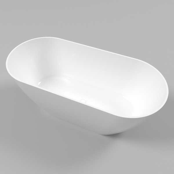 Ванна WHITECROSS Coral A 165x75 (белый глянец) иск. камень. Фото 1