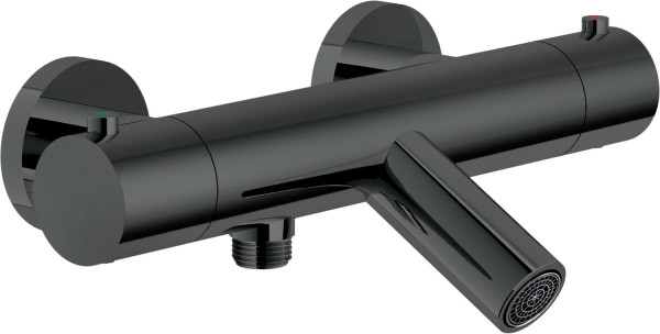 VE125010/1FLP VELIS термостатический смеситель для ванны, глянцевый черный. Фото 1