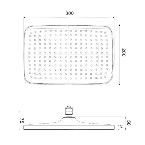 Верхний душ D-Lin D61073, черный. Фото 2