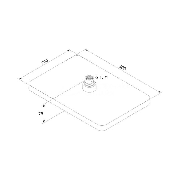 Верхний душ D-Lin D61074, белый. Фото 2
