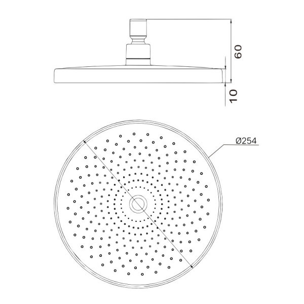 Верхний душ D-Lin D61076, черный. Фото 2